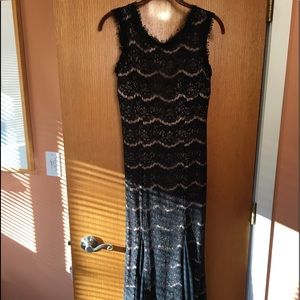 Aria black lace prom or black tie formal event.